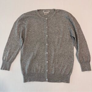 Vintage Georgiou Studio Grey Silk Cashmere Woman’s Cardigan